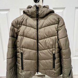Bogner Fire+Ice Saelly Puffer Ski Jacket Women's Size US 12 Olive Green 600 Fill